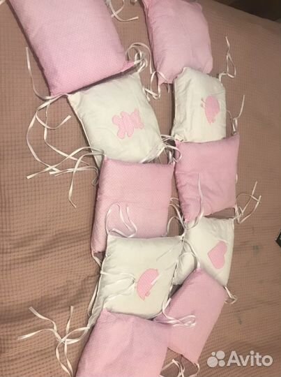 Бортики в кроватку и балдахин