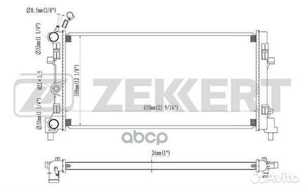 Радиатор охл дв Audi A1 10, Seat Ibiza V 08