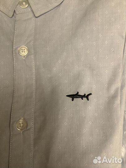 Новая школьная Рубашка/ сорочка, голубая, 122 см