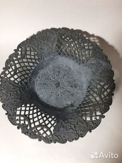 Тарелка антикварная с серебрением