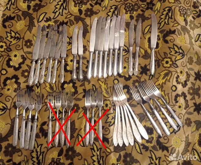 Ножи И вилки нержавейка и мельхиор СССР