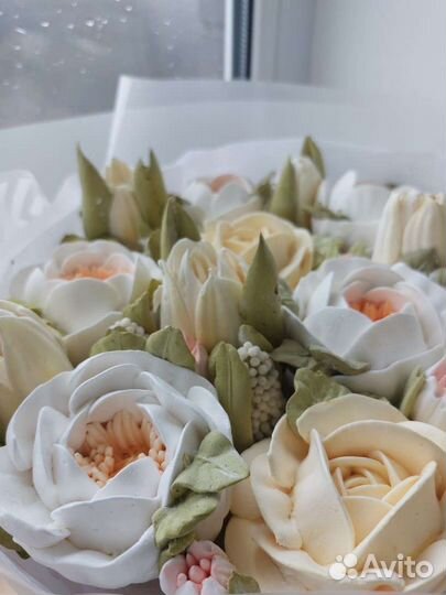 Зефирный букет, зефир ручной работы