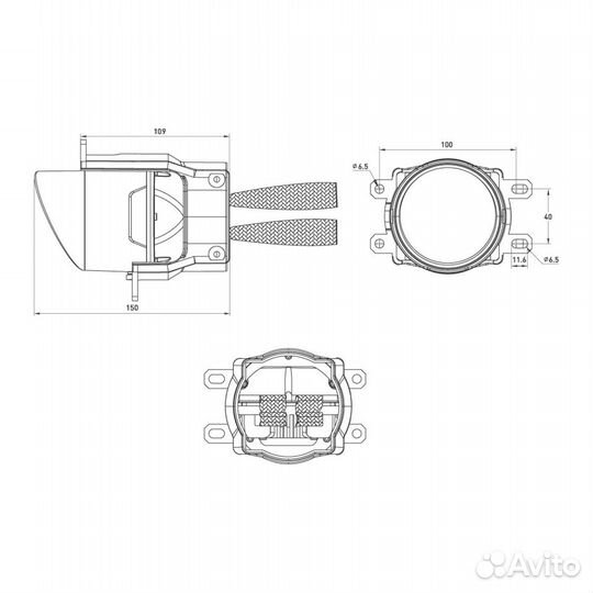 Светодиодные птф линзы MTF absolute vision Toyota