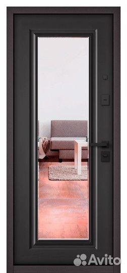 Дверь входная металлическая с зеркалом