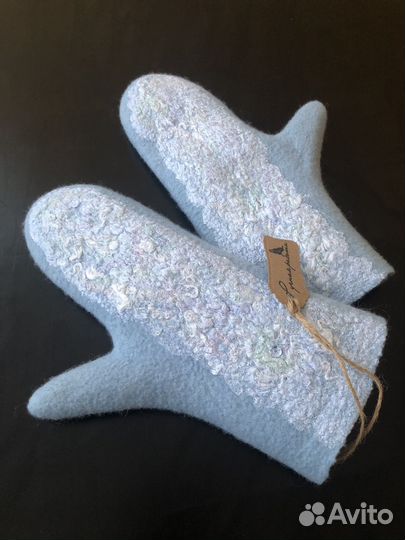 Варежки валяные