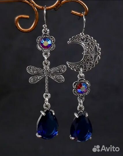 Асимметричные стильные этно серьги