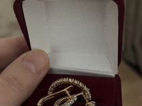 Серебрянные серьги и кольцо 925 с топазами
