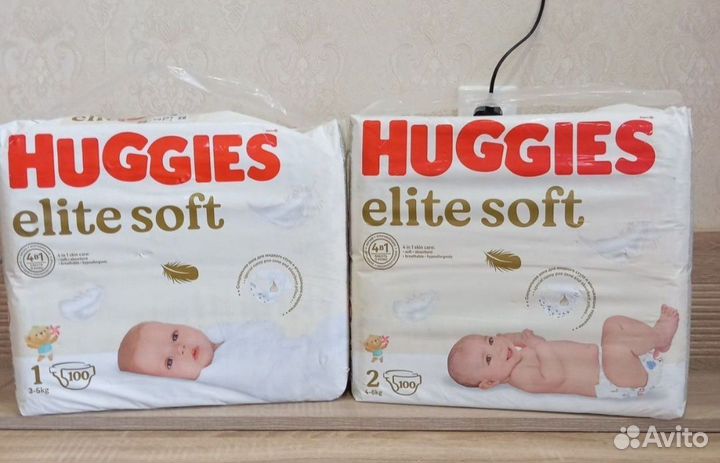 Подгузники huggies elite soft 0,1,2,3,4,5