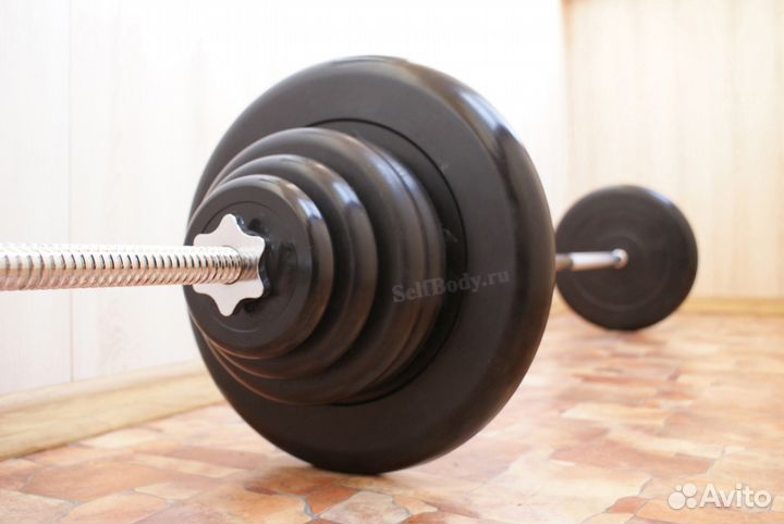 85.4 kg разборная штанга, (2х25.4х5.2х2.5.2х1.25)