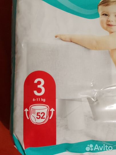 Трусики подгузники Pampers, размер 3