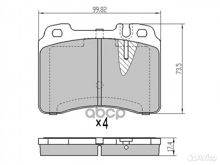 Колодки тормозные перед mercedes W210/W202 94-0