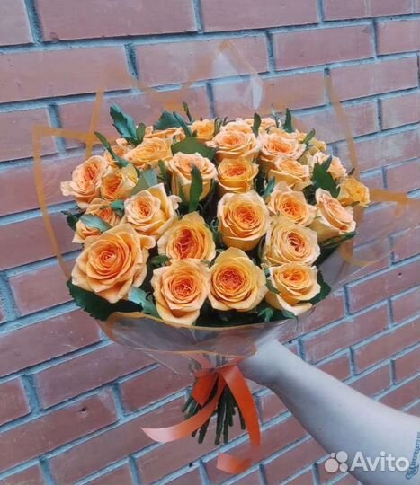 Оранжевые розы. Рыжие розы. Яркие розы. Розы Омск