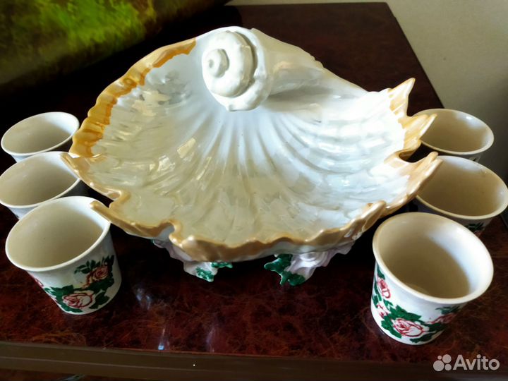 Ваза керамическая с стаканами, СССР