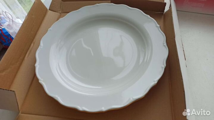 Тарелка Блюдо белое фарфор Чехия