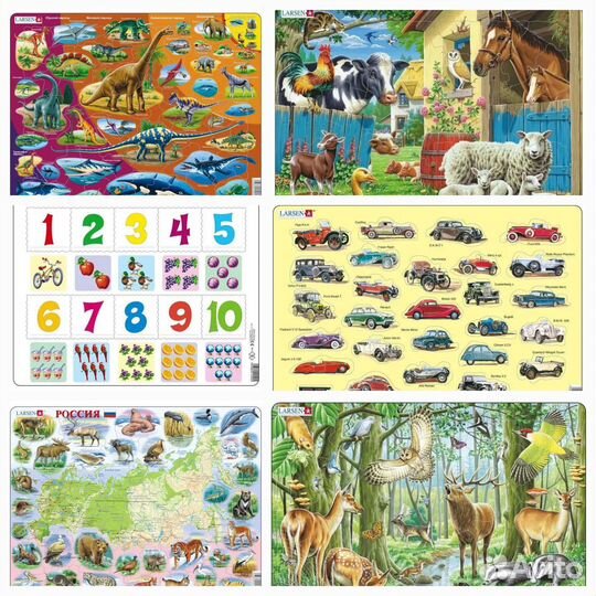 Пазлы larsen большие в ассортименте