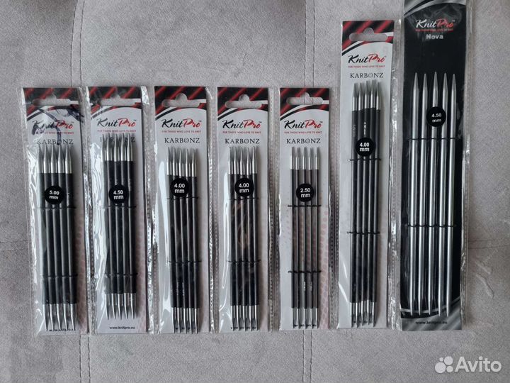 Спицы для вязания knit pro karbonz, nova