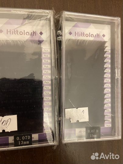 Ресницы для наращивания D 0.1, 0,07 отд длины