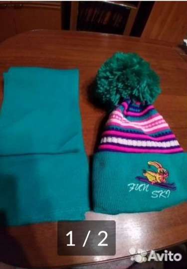 Шапочка с шарфом