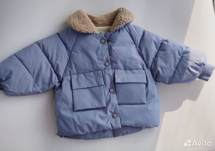 Утепленная куртка для девочки 92