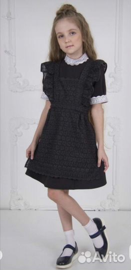 Фартук школьный чёрный 140-146