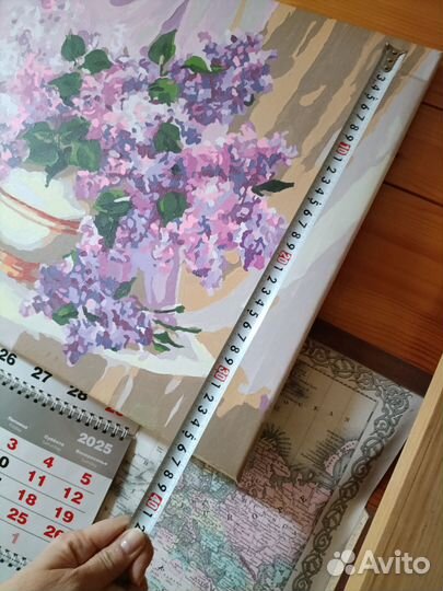 Картина букет сирени масло холст