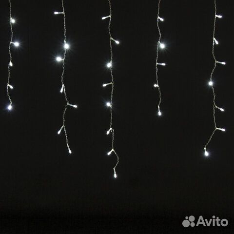 Электрогирлянда-бахрома комнатная 2х0,5 м, 100 LED