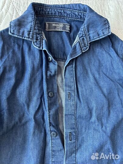 Джинсовая рубашка mango детская 110 см