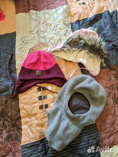 Шапки пакетом для девочки зимние
