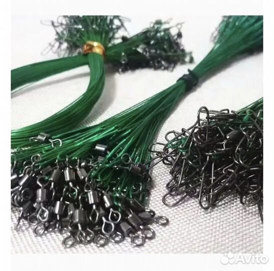 Поводки рыболовные на щуку 20 штук 30 см