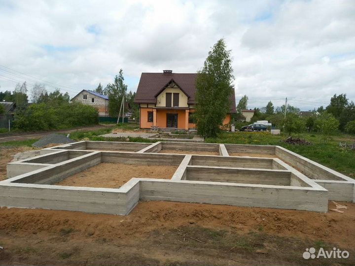 Заливка фундамента под дом и перекрытия