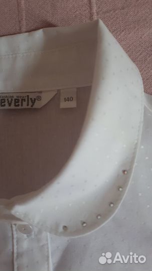 Блузка (рубашка) школьная для девочки 140 см