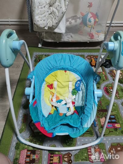 Детские электронные качели шезлонг