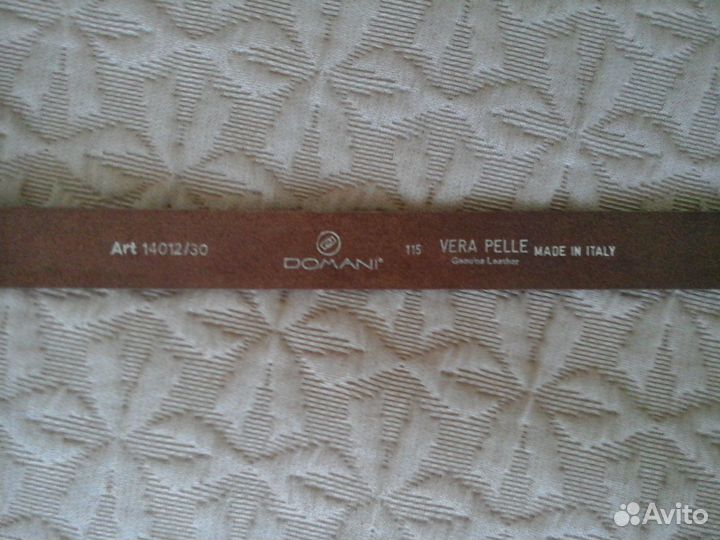 Фирменный кожаный ремень domani (пр-во Италия)