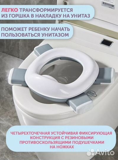 Горшок детский складной 3в1
