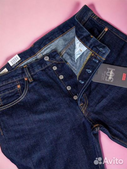 Levis 501 индиго хлопок