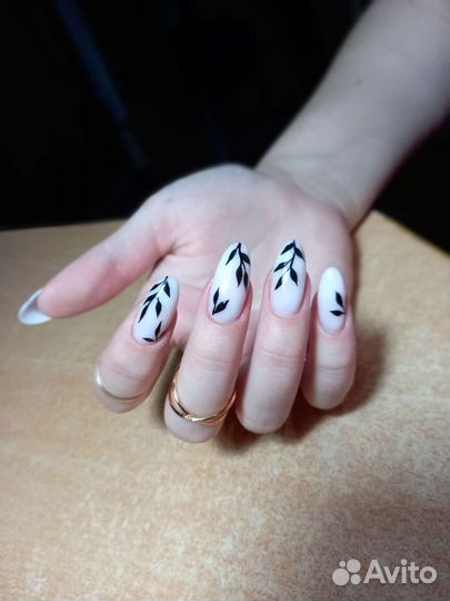 Комбинированный маникюр и покрытие, наращивание