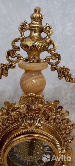 Часы с канделябрами бронза