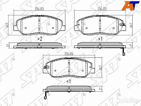Колодки тормозные Передние ssangyong actyon