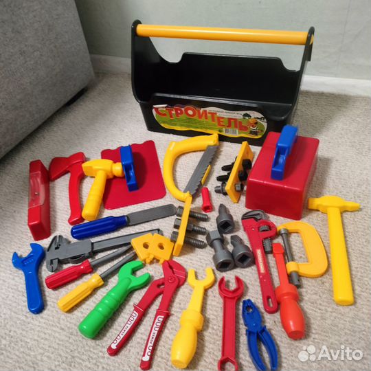 Набор детских инструментов,лего,липучки bunchems