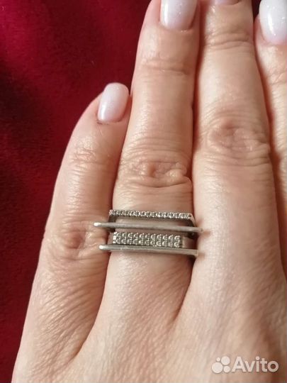 Кольцо серебро