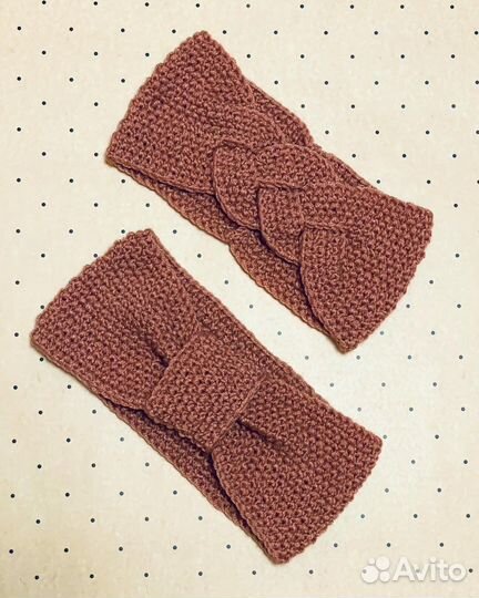 Повязка на голову вязаная