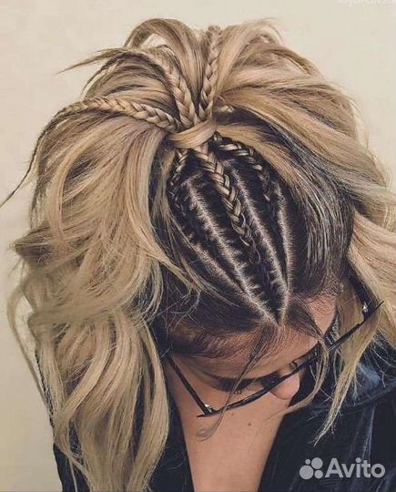 Косы, плетения, вечерняя укладка, канекалон, жгут