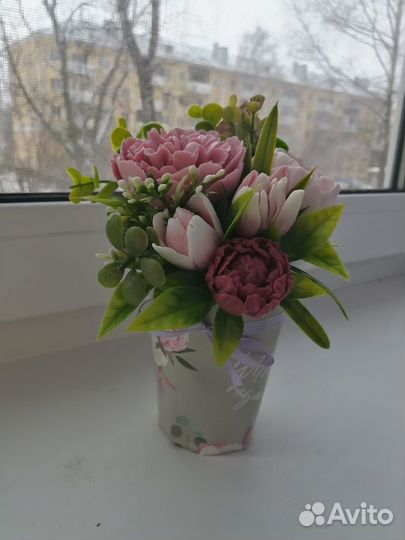 Букет цветов из мыла