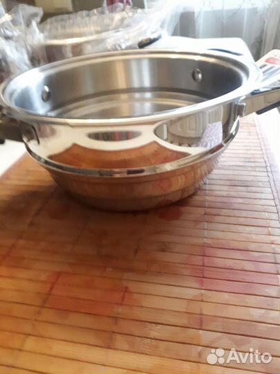 Кастрюля из нержавейки сито