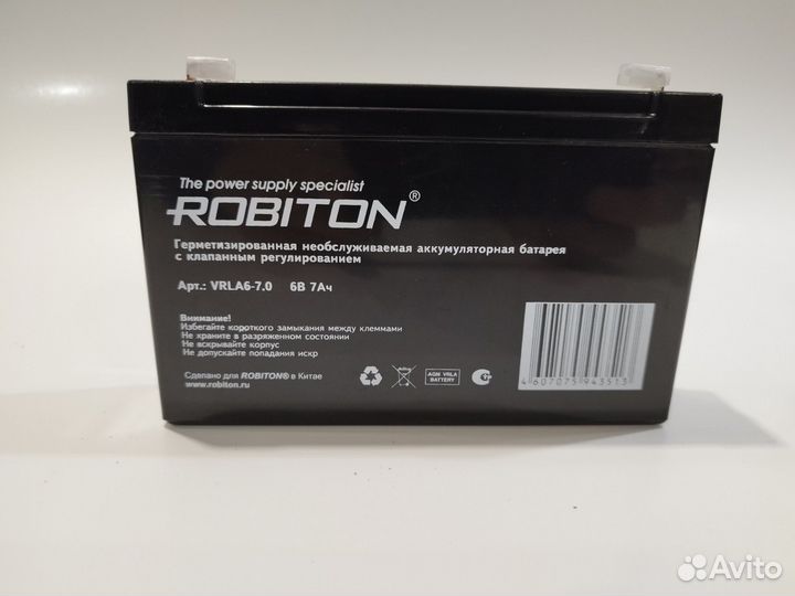 Аккумулятор robiton vrla6-7.0