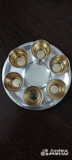 Набор из 6 стопок на подносе Винтах СССР