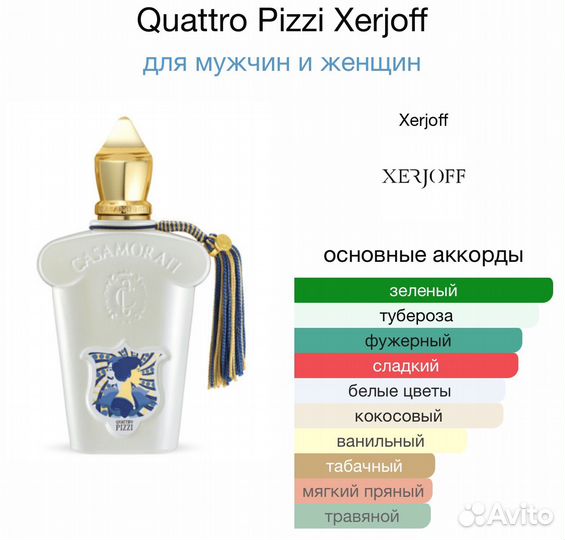 Xerjoff Casamorati Quattro Pizzi оригинал распив