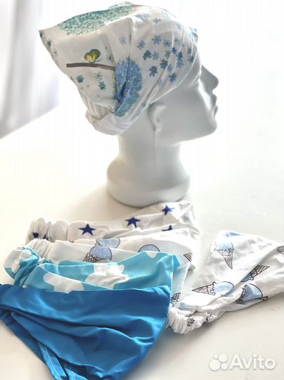 Панамки, косынки на резинке новые в наличии