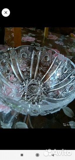 Ваза,салатник,рог-хрусталь,штоф, Мальва