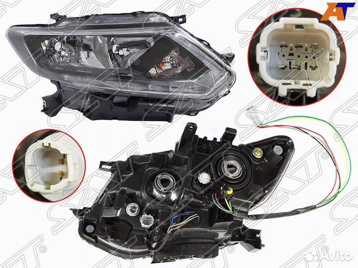 Фара nissan X-trail 14-17 RH галоген, дхо, с элект